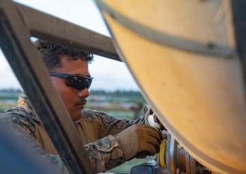U.S. Marines ready to refuel at Tinian