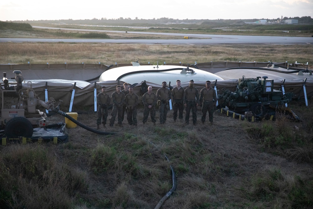 U.S. Marines ready to refuel at Tinian