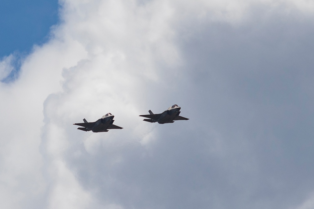 U.S. Marine Corps F-35Bs arrive at Tinian