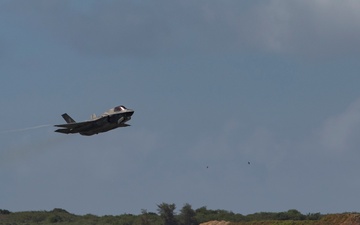 U.S. Marine Corps F-35Bs arrive at Tinian