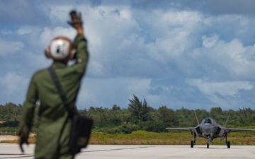 U.S. Marine Corps F-35Bs arrive at Tinian