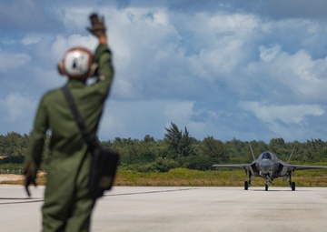 U.S. Marine Corps F-35Bs arrive at Tinian