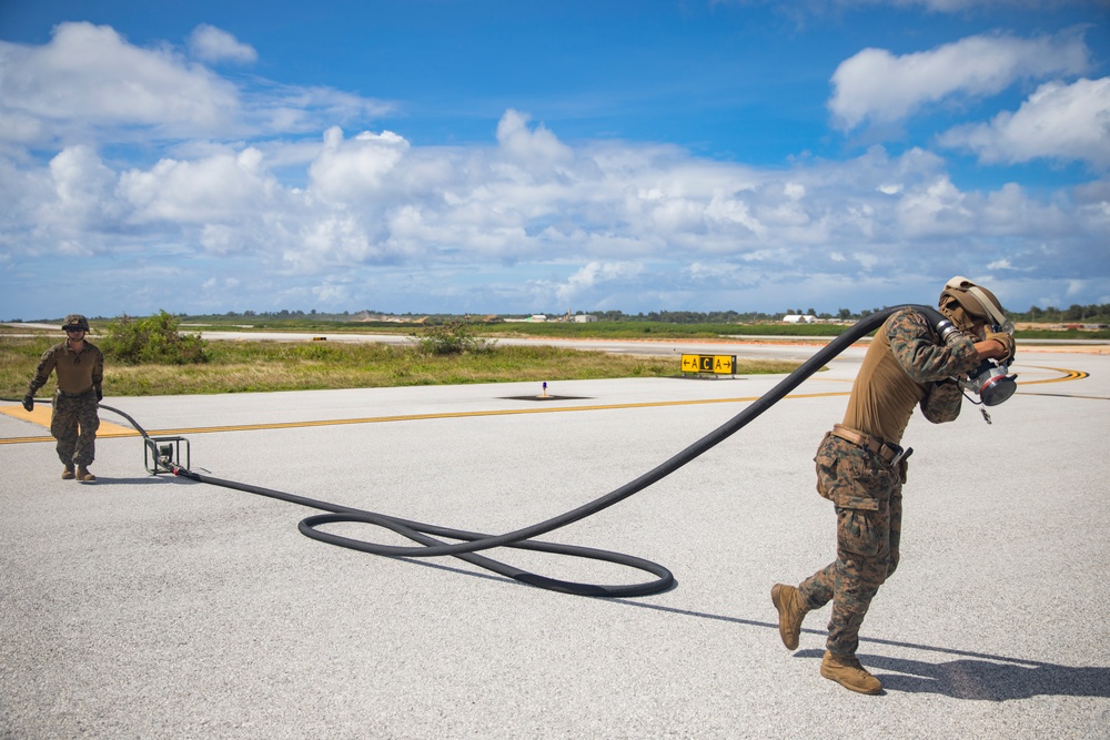 U.S. Marine Corps F-35Bs arrive at Tinian