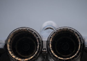 F-35 crew chiefs complete their first F-15E hot pit refuel