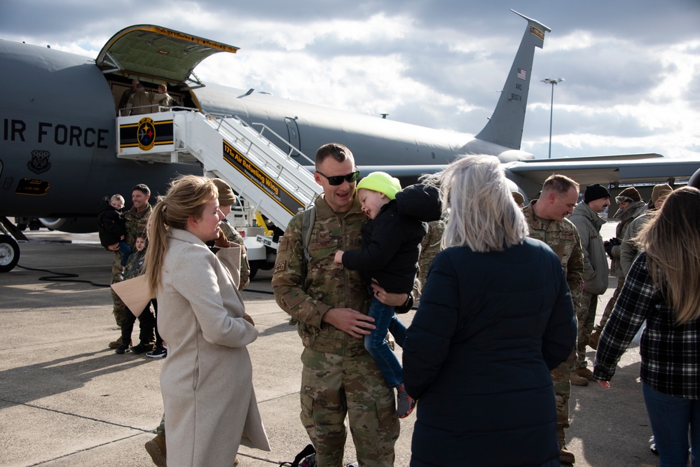 The Long Wait Ends: PA Air National Guardsmen Reunite with Family after Deployment