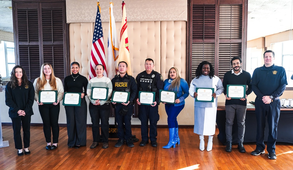 Fort Hamilton Leaders Recognize Workforce Achievements