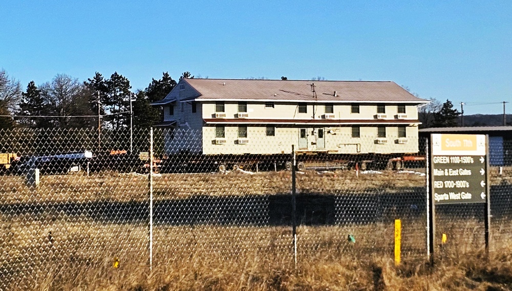 Contractors move first of five World War II-era barracks in 2025 at Fort McCoy