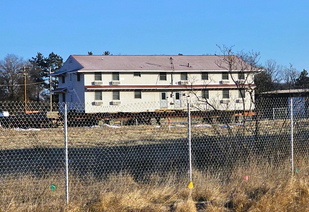 Contractors move first of five World War II-era barracks in 2025 at Fort McCoy