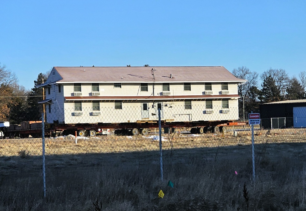 Contractors move first of five World War II-era barracks in 2025 at Fort McCoy