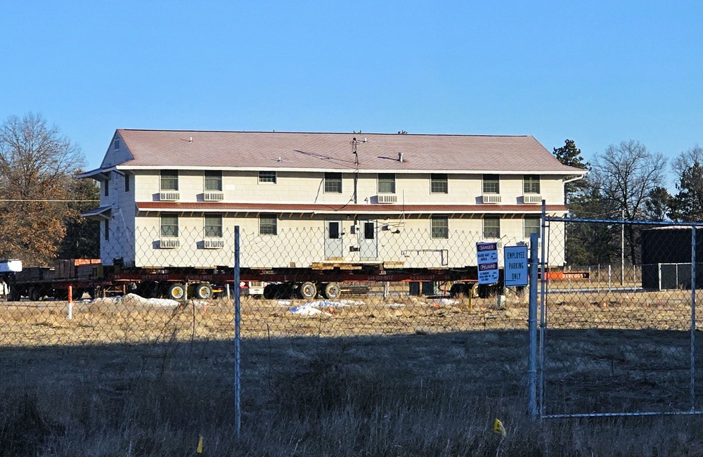 Contractors move first of five World War II-era barracks in 2025 at Fort McCoy