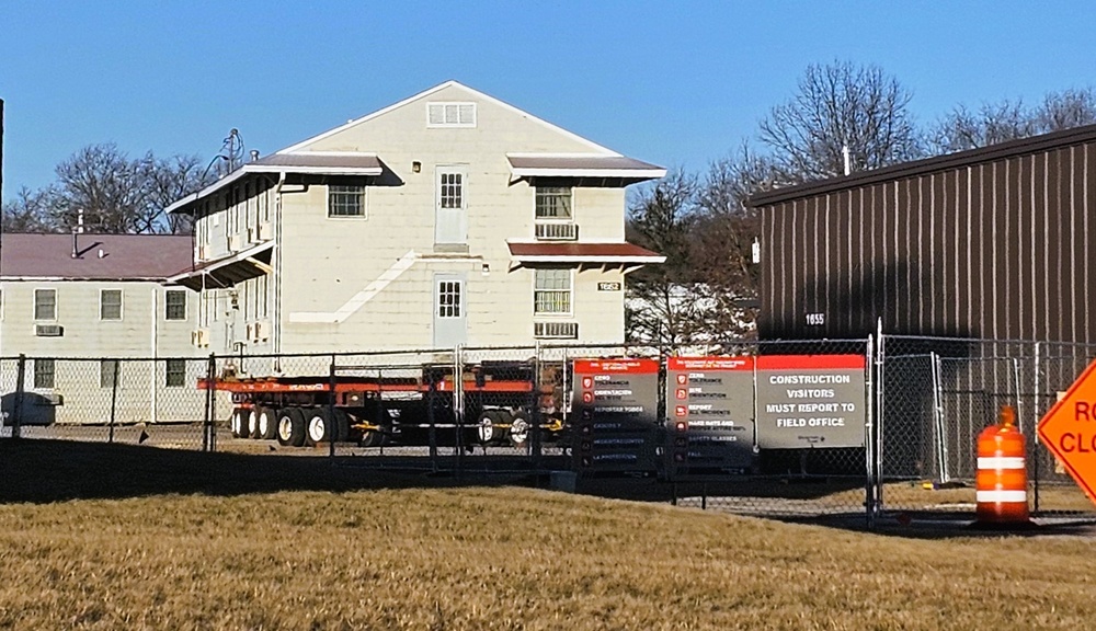 Contractors move first of five World War II-era barracks in 2025 at Fort McCoy