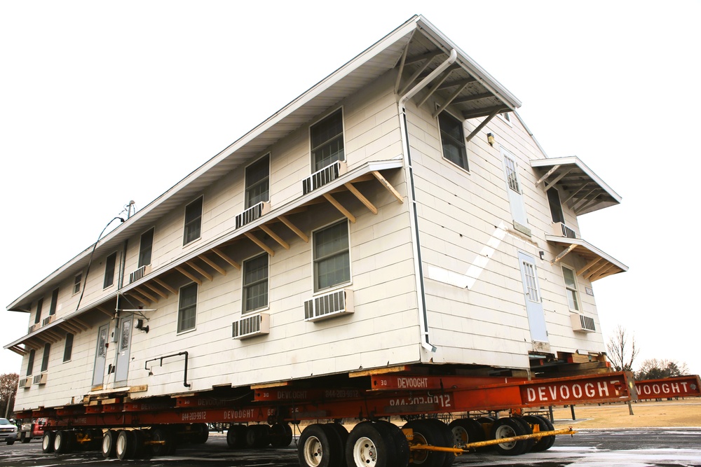 Contractors move first of five World War II-era barracks in 2025 at Fort McCoy