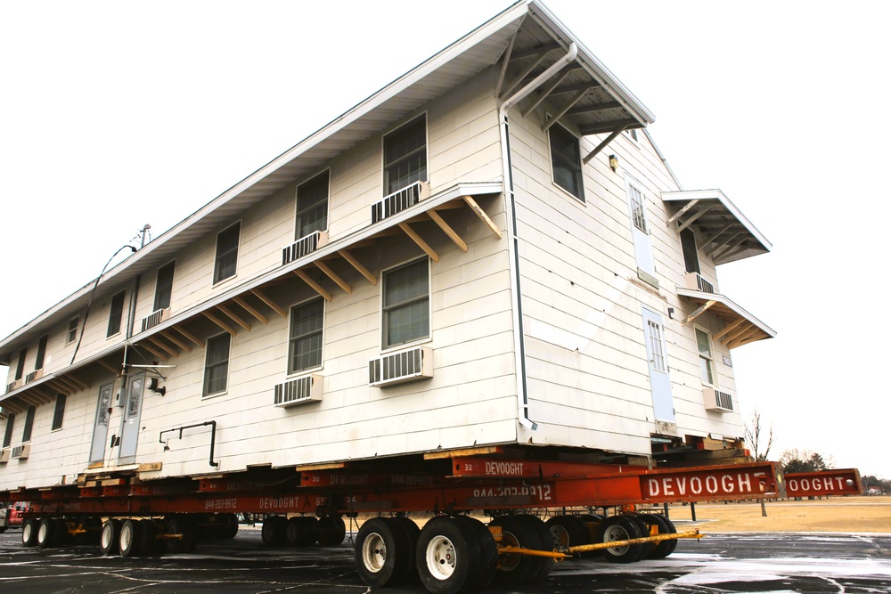 Contractors move first of five World War II-era barracks in 2025 at Fort McCoy