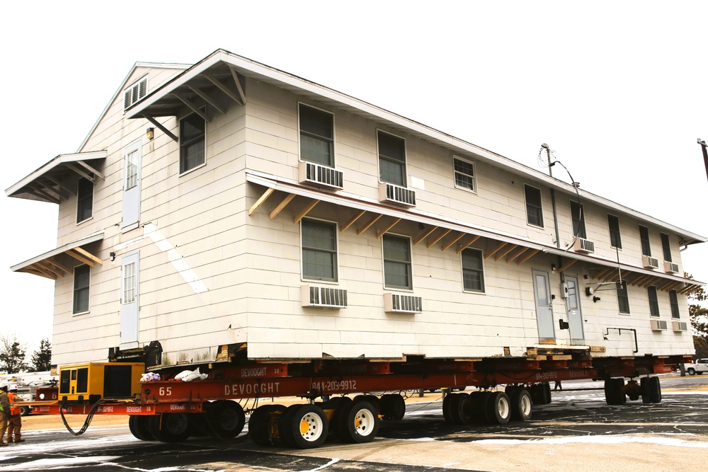 Contractors move first of five World War II-era barracks in 2025 at Fort McCoy