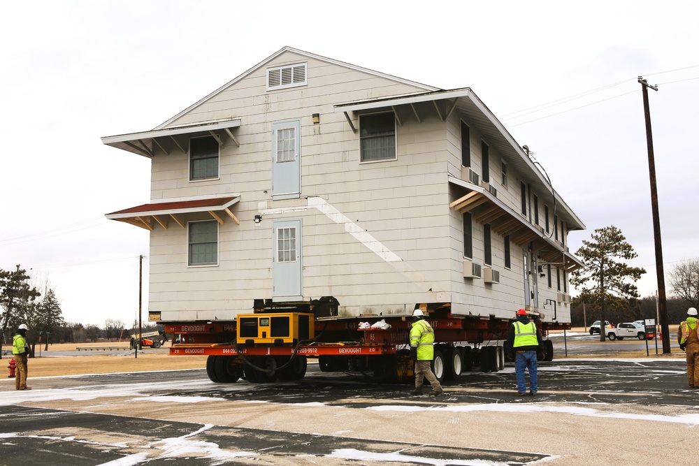 Contractors move first of five World War II-era barracks in 2025 at Fort McCoy