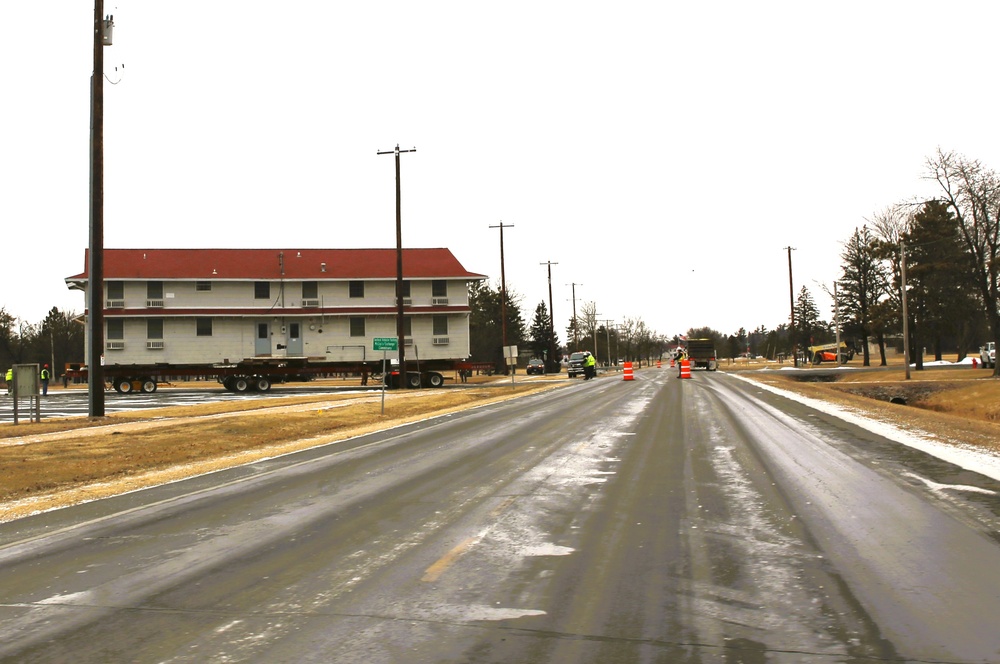 Contractors move first of five World War II-era barracks in 2025 at Fort McCoy