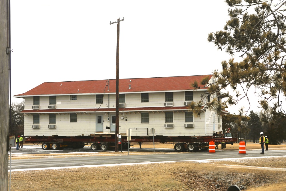 Contractors move first of five World War II-era barracks in 2025 at Fort McCoy