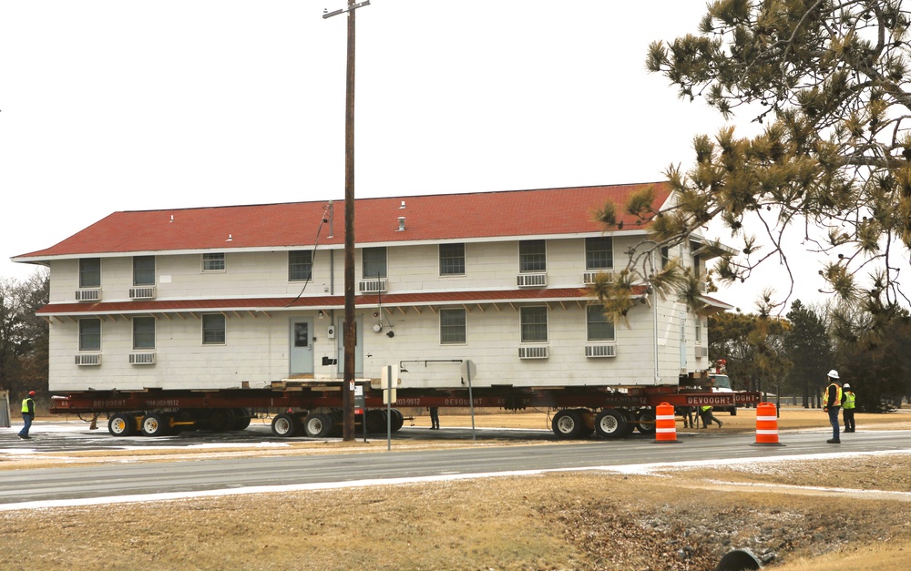 Contractors move first of five World War II-era barracks in 2025 at Fort McCoy