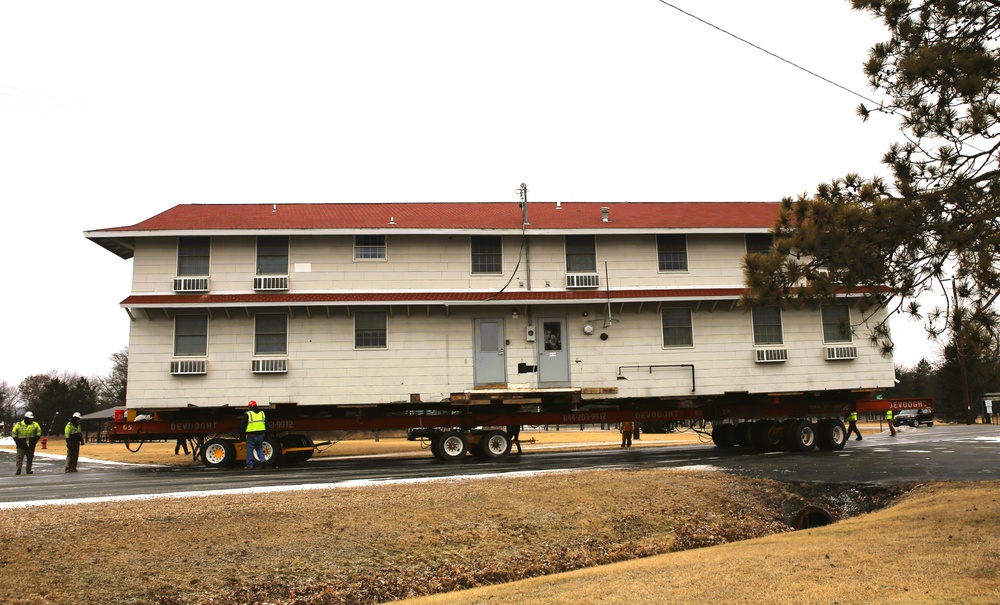 Contractors move first of five World War II-era barracks in 2025 at Fort McCoy