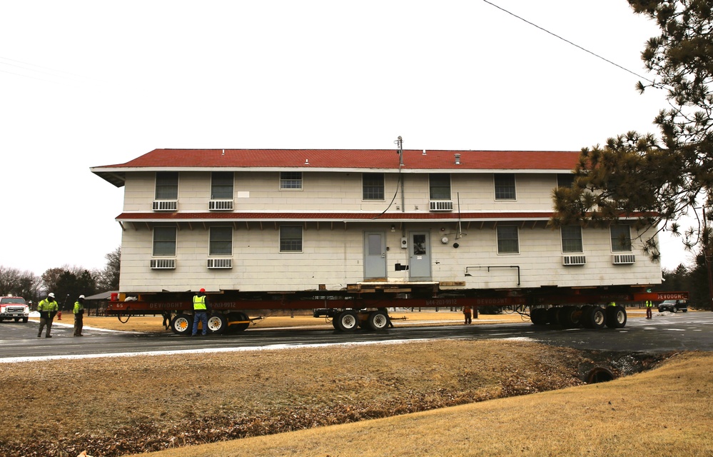 Contractors move first of five World War II-era barracks in 2025 at Fort McCoy