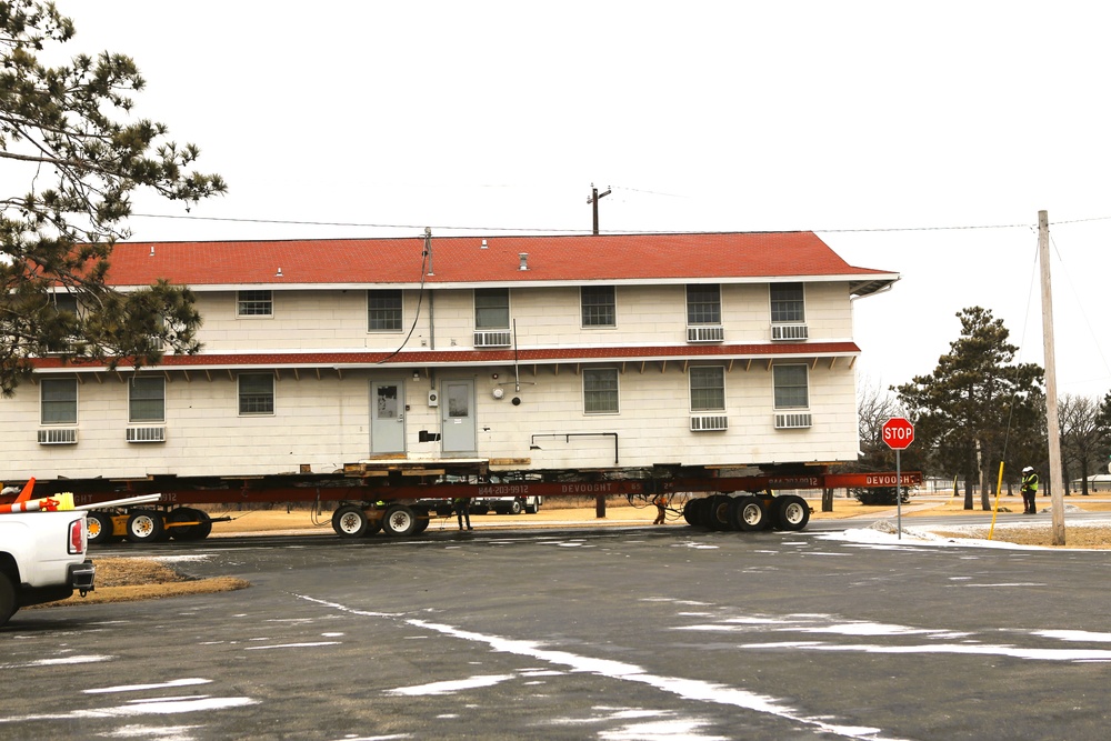 Contractors move first of five World War II-era barracks in 2025 at Fort McCoy