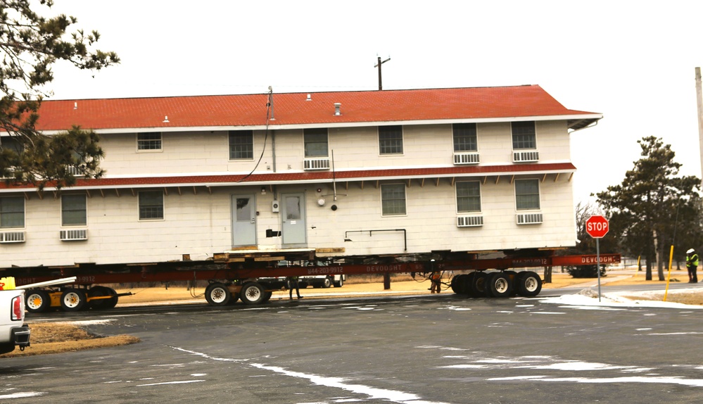 Contractors move first of five World War II-era barracks in 2025 at Fort McCoy