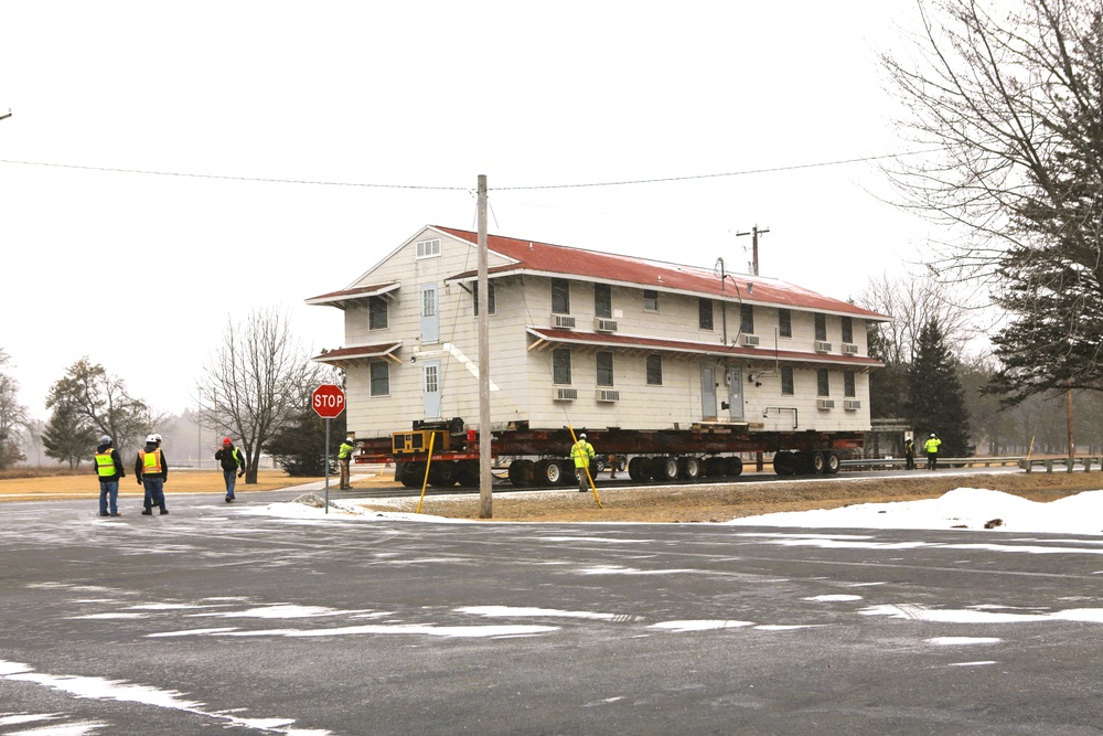 Contractors move first of five World War II-era barracks in 2025 at Fort McCoy