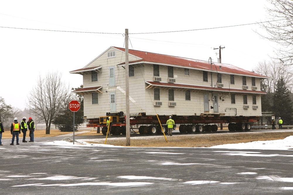 Contractors move first of five World War II-era barracks in 2025 at Fort McCoy