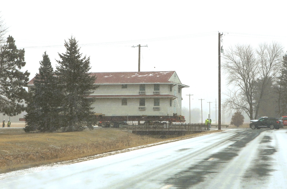 Contractors move first of five World War II-era barracks in 2025 at Fort McCoy