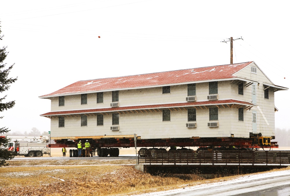 Contractors move first of five World War II-era barracks in 2025 at Fort McCoy