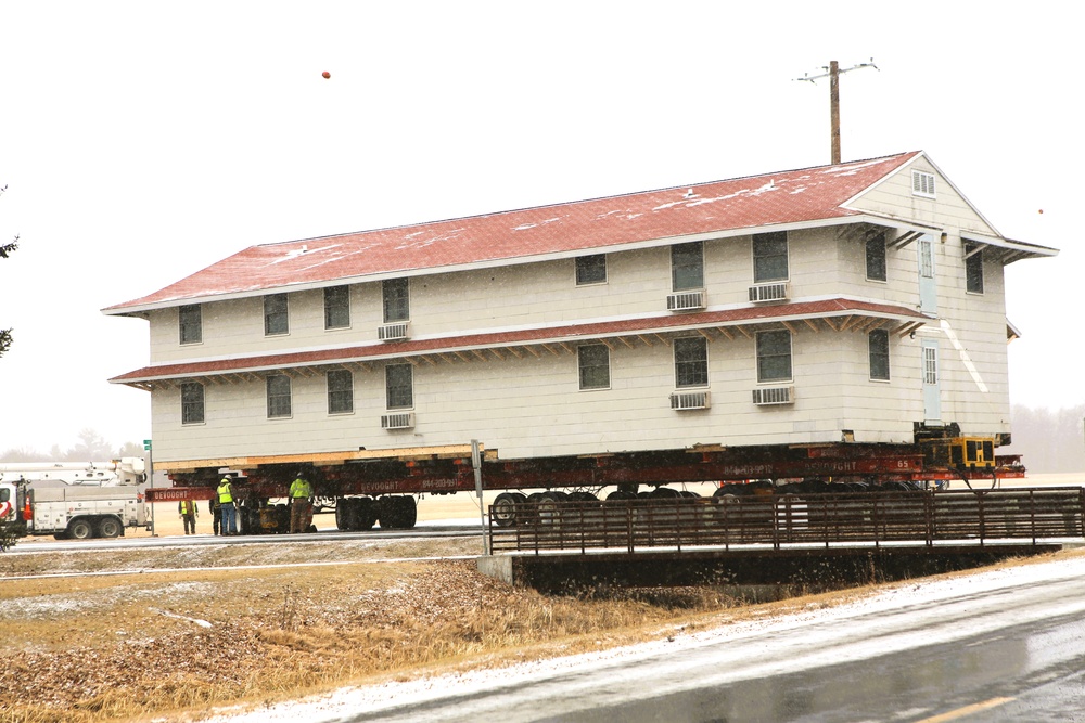 Contractors move first of five World War II-era barracks in 2025 at Fort McCoy