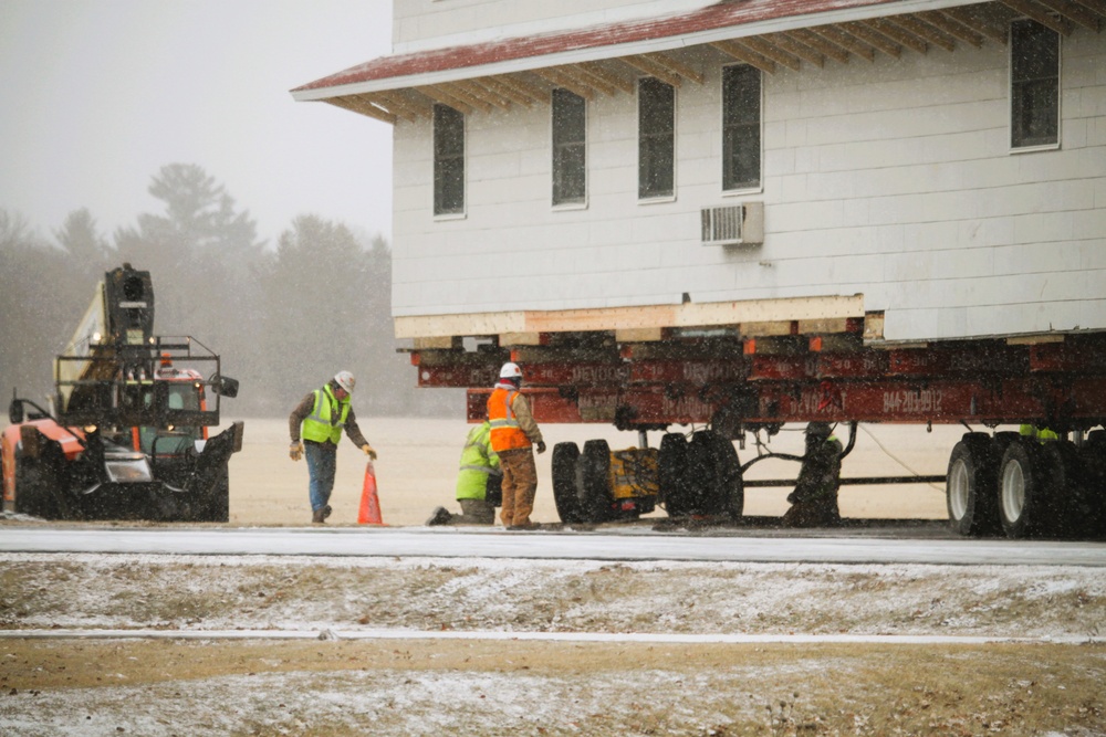 Contractors move first of five World War II-era barracks in 2025 at Fort McCoy