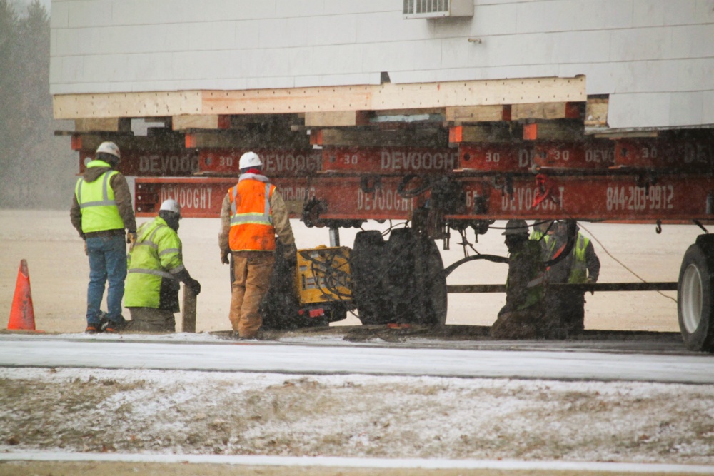 Contractors move first of five World War II-era barracks in 2025 at Fort McCoy