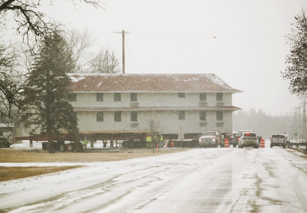 Contractors move first of five World War II-era barracks in 2025 at Fort McCoy