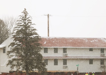 Photo Story: Contractors move first of five World War II-era barracks in 2025 at Fort McCoy
