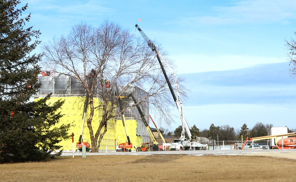 January 2025 barracks construction operations for East Barracks Project at Fort McCoy