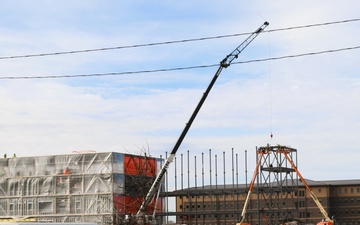 January 2025 barracks construction operations for East Barracks Project at Fort McCoy