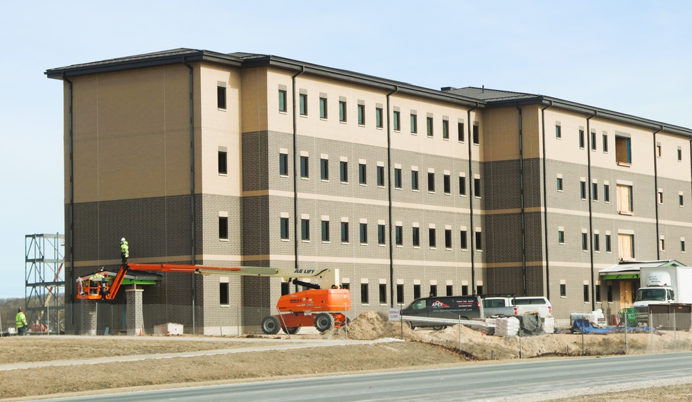 January 2025 barracks construction operations for South Barracks Project at Fort McCoy