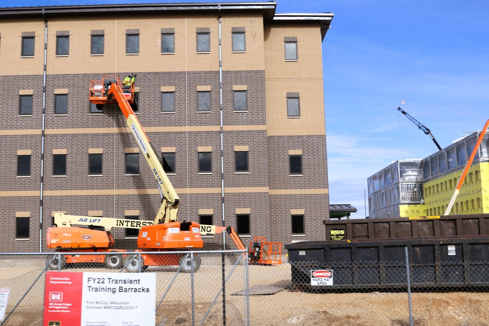 January 2025 barracks construction operations for South Barracks Project at Fort McCoy