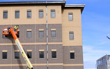 January 2025 barracks construction operations for South Barracks Project at Fort McCoy