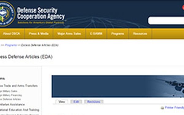 Excess Defense Articles Database Tool