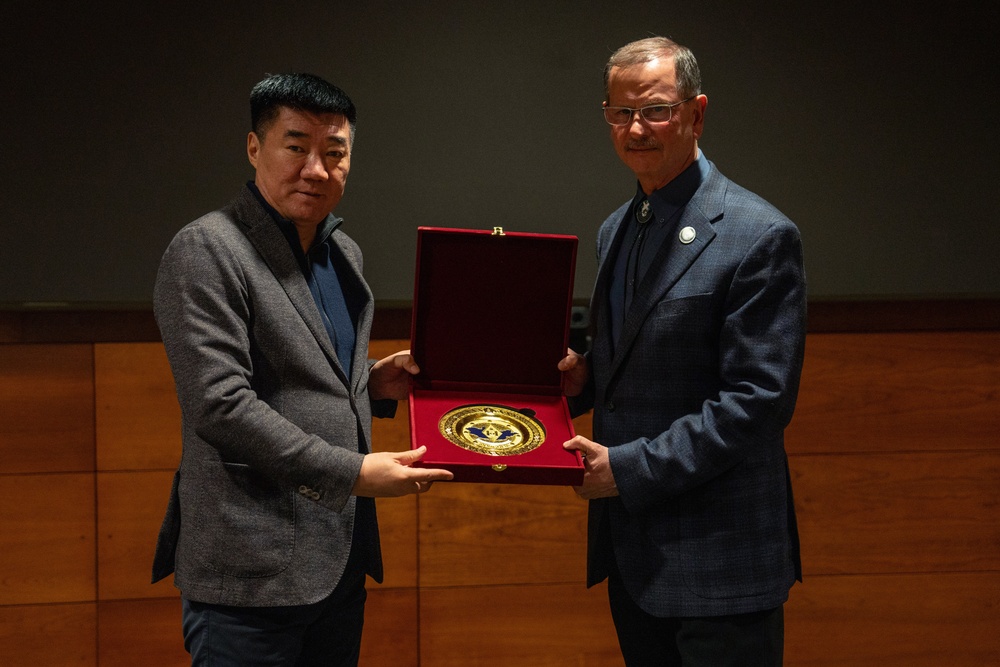 Mongolian Defense Minister meets Ted Stevens Center Director during visit to JBER to strengthen security cooperation