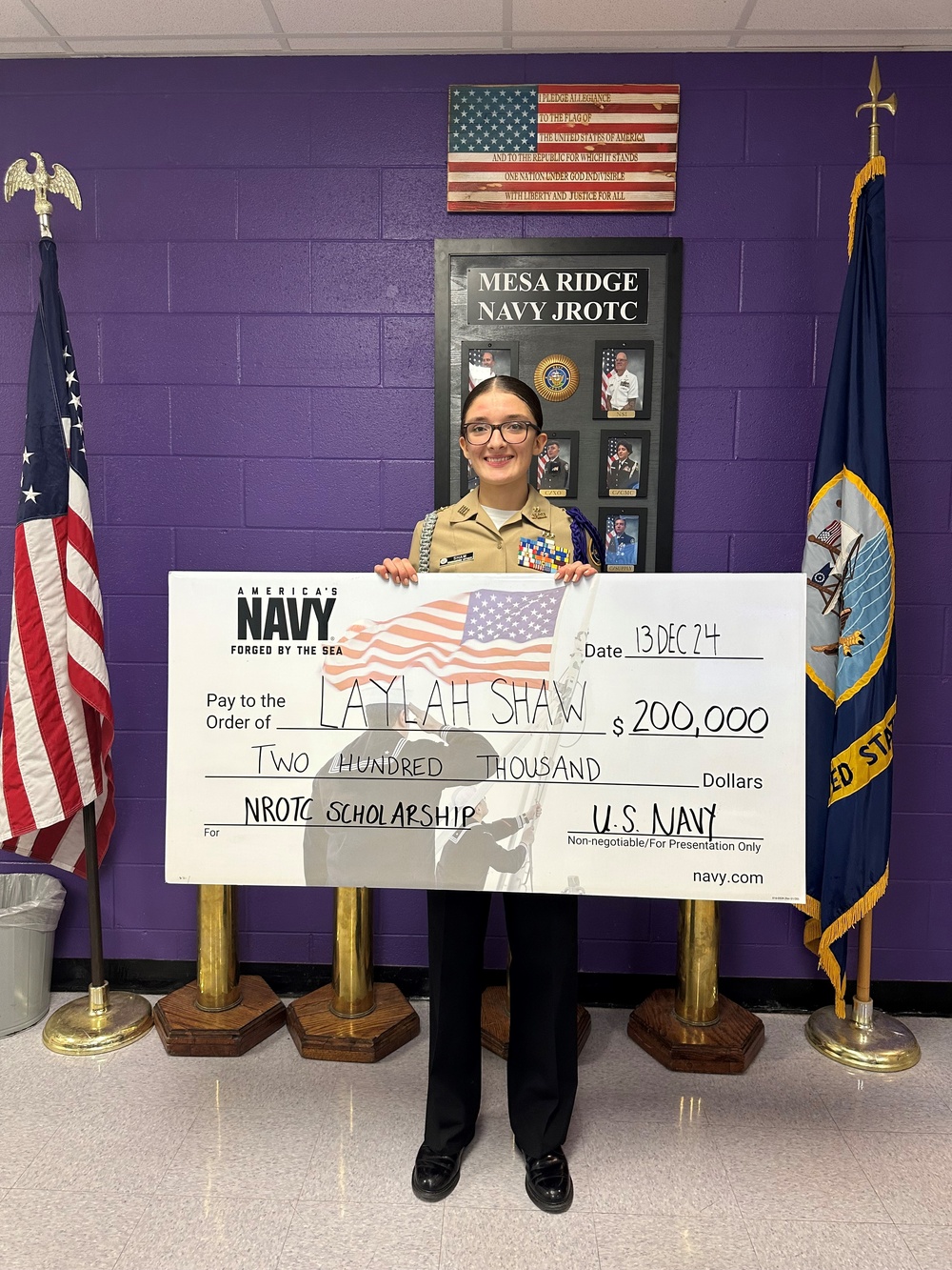 Mesa Ridge High Student Earns Navy ROTC Scholarship