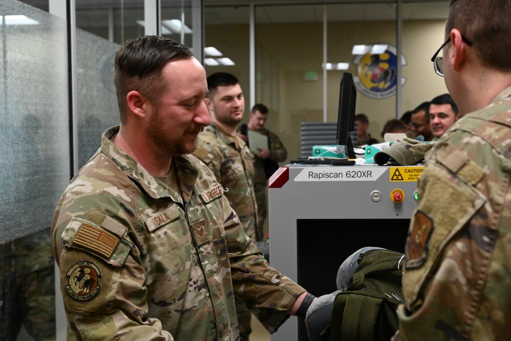 Ellsworth Airmen complete personnel deployment function line in preparation for Bomber Task Force 25-1