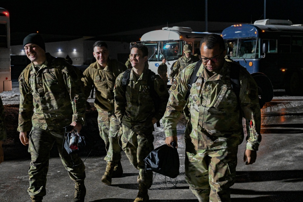 Ellsworth Airmen complete personnel deployment function line in preparation for Bomber Task Force 25-1