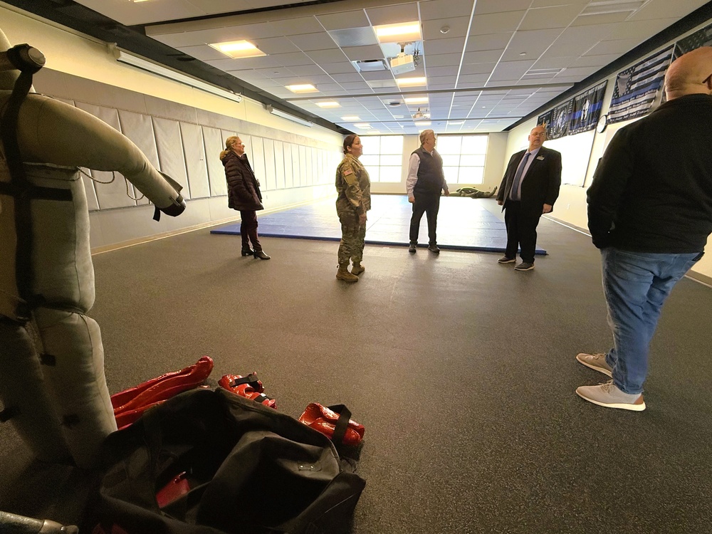 Fort McCoy Garrison command team members visit local college campus