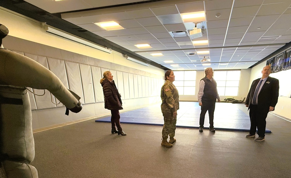 Fort McCoy Garrison command team members visit local college campus