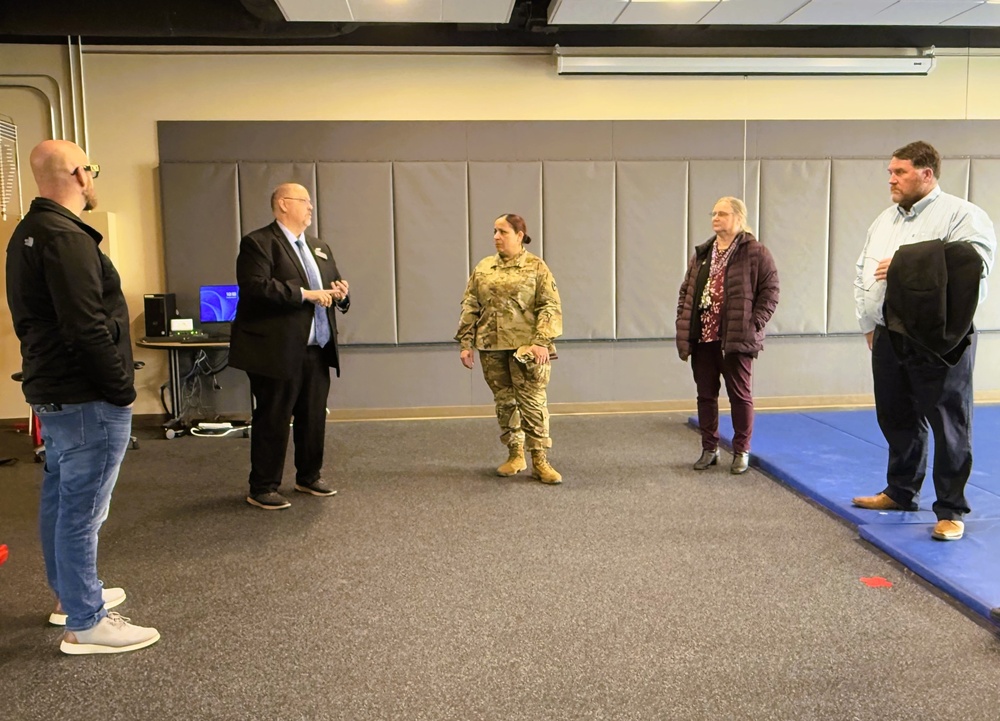 Fort McCoy Garrison command team members visit local college campus