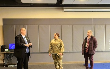 Fort McCoy Garrison command team members visit local college campus