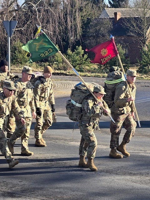 Kentucky Military Police march to honor allied prisoners of war